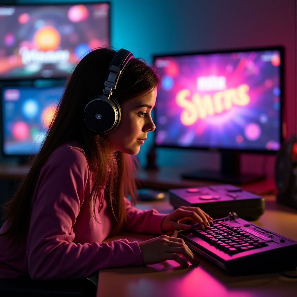 Female Retro Game Streamer